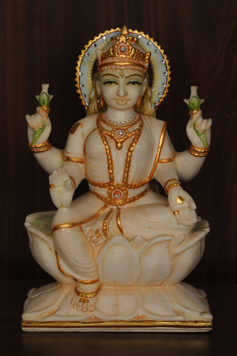 Collection of Marble Goddess Lakshmi Statue in a gallery layout