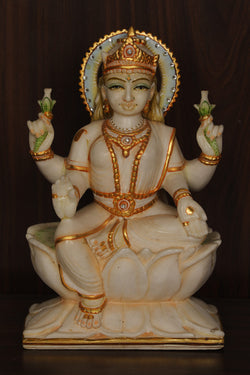 Collection of Marble Goddess Lakshmi Statue in a gallery layout