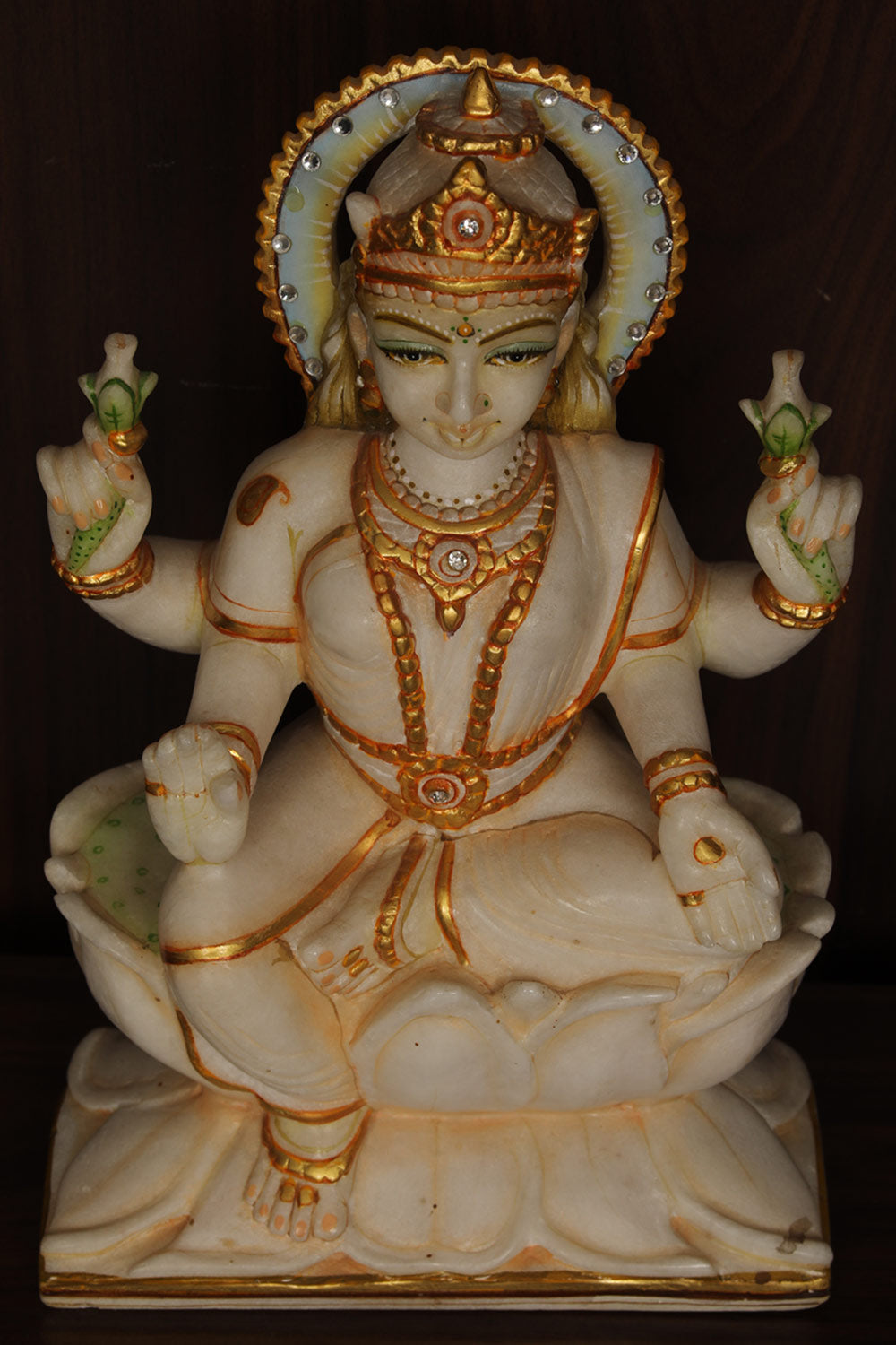 Image of Marble Goddess Lakshmi Statue
