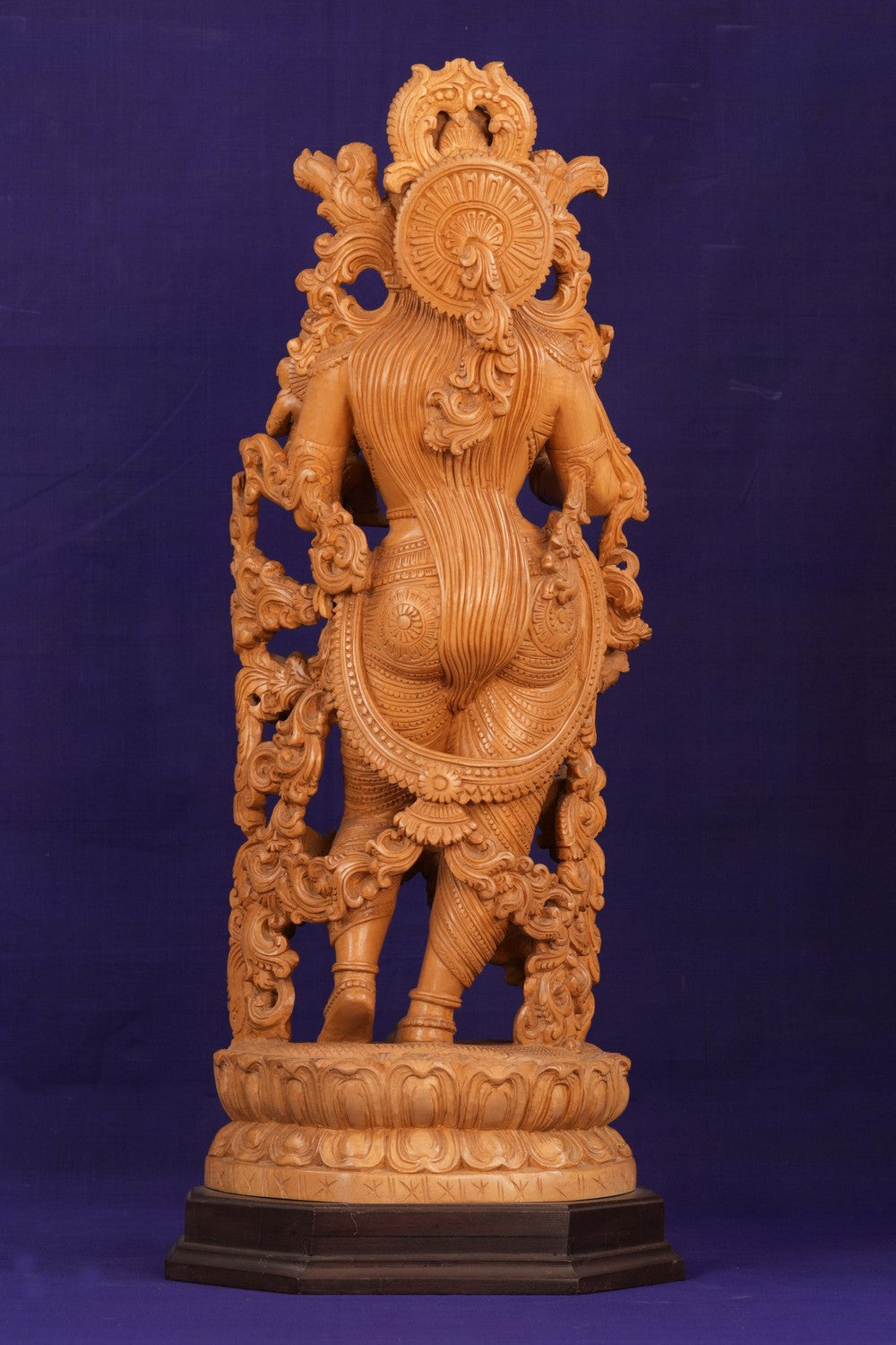 Wooden Gowri Ganesh Sculpture