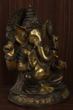 Collection of Handcrafted Brass Ganpati in a gallery layout