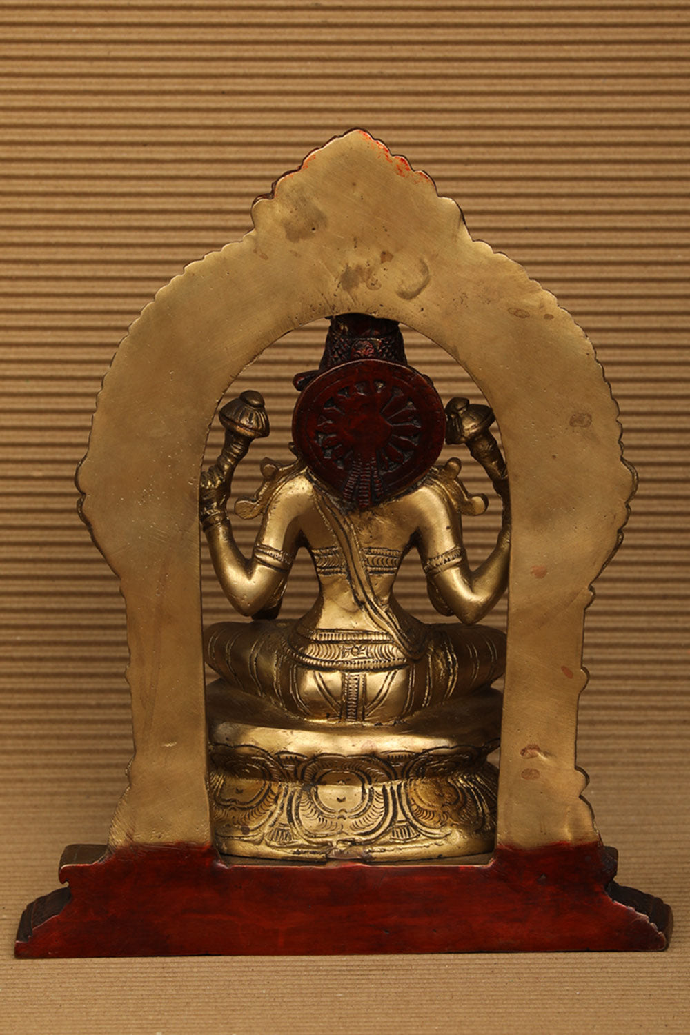 Image of A Unique Style Handcrafted Brass Lakshmi Idol