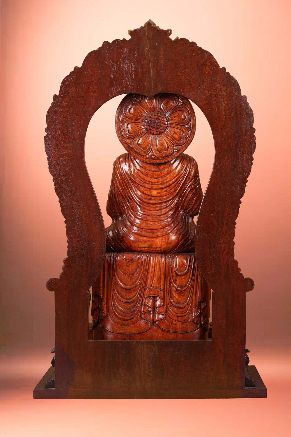 Image of Teak Wooden Buddha Sculpture by National Award Winner