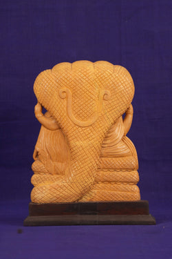 Image of Cedar Wood Carving Lakshmi/Narayana Statue