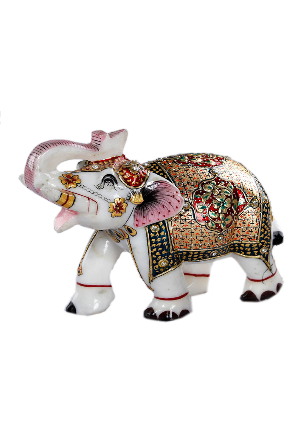 Collection of Painted Marble Elephant With Trunk Up in a gallery layout