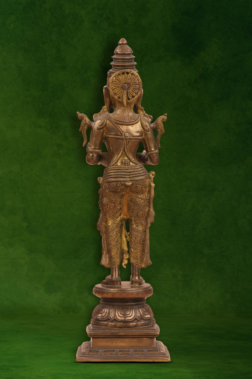 Image of Brass Woman in standing posture holding a diya