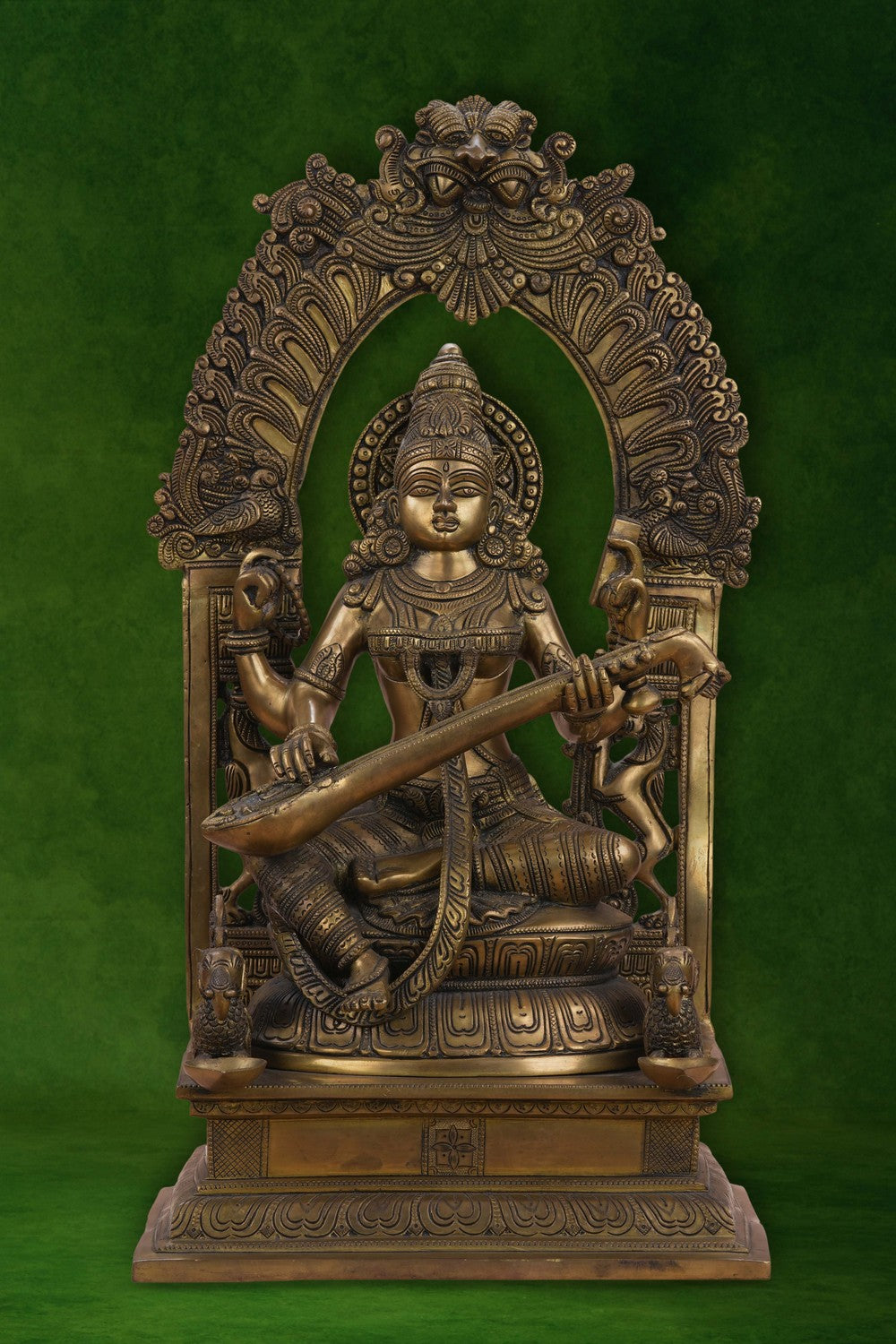 Image of Brass Saraswati Idol