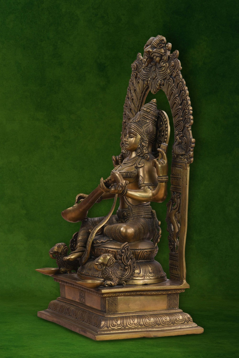 Image of Brass Saraswati Idol