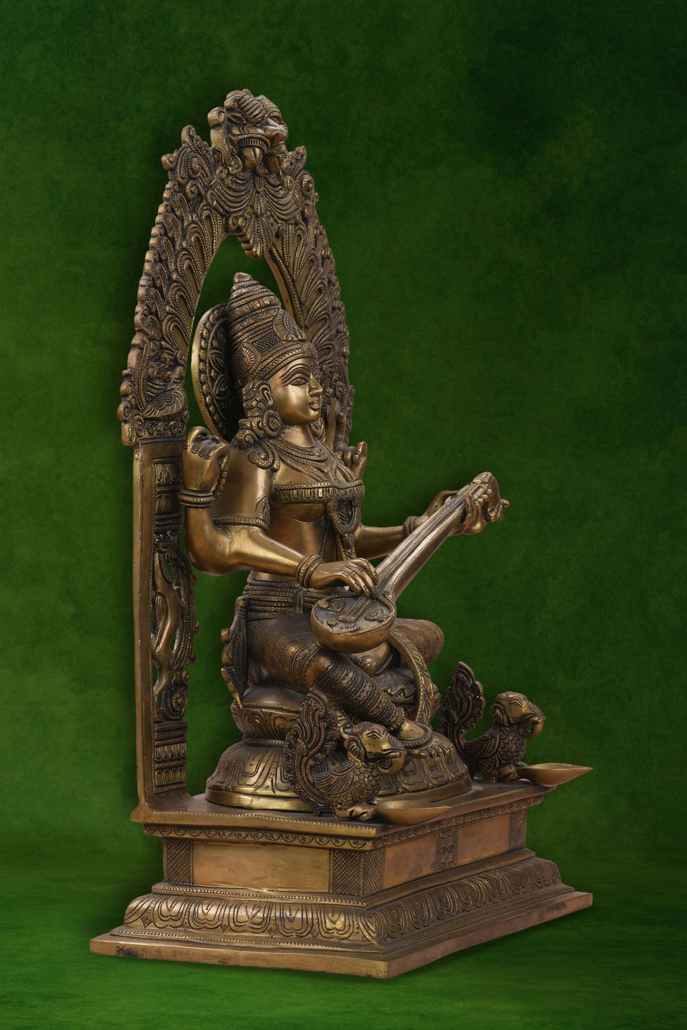 Image of Brass Saraswati Idol