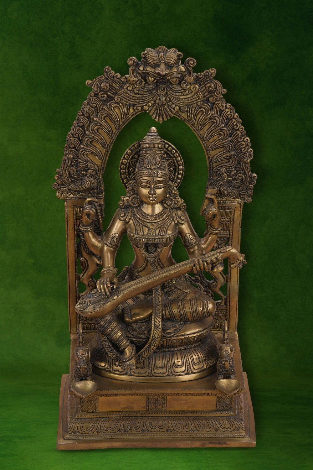 Image of Brass Saraswati Idol