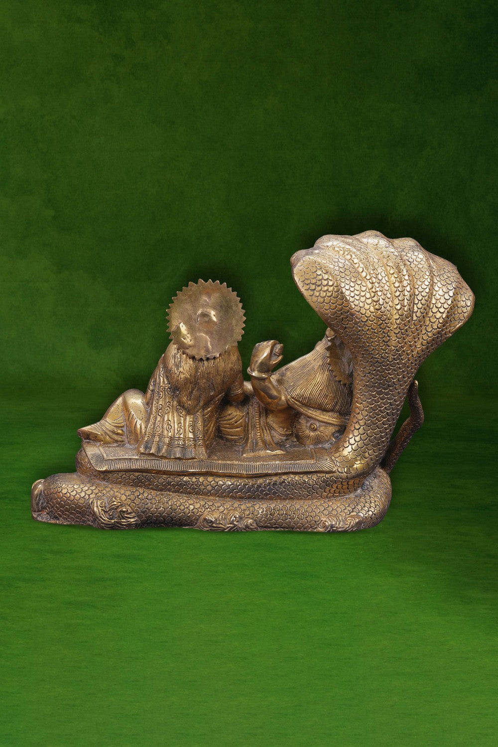 Image of Brass Lakshminarayana on Sheshnag