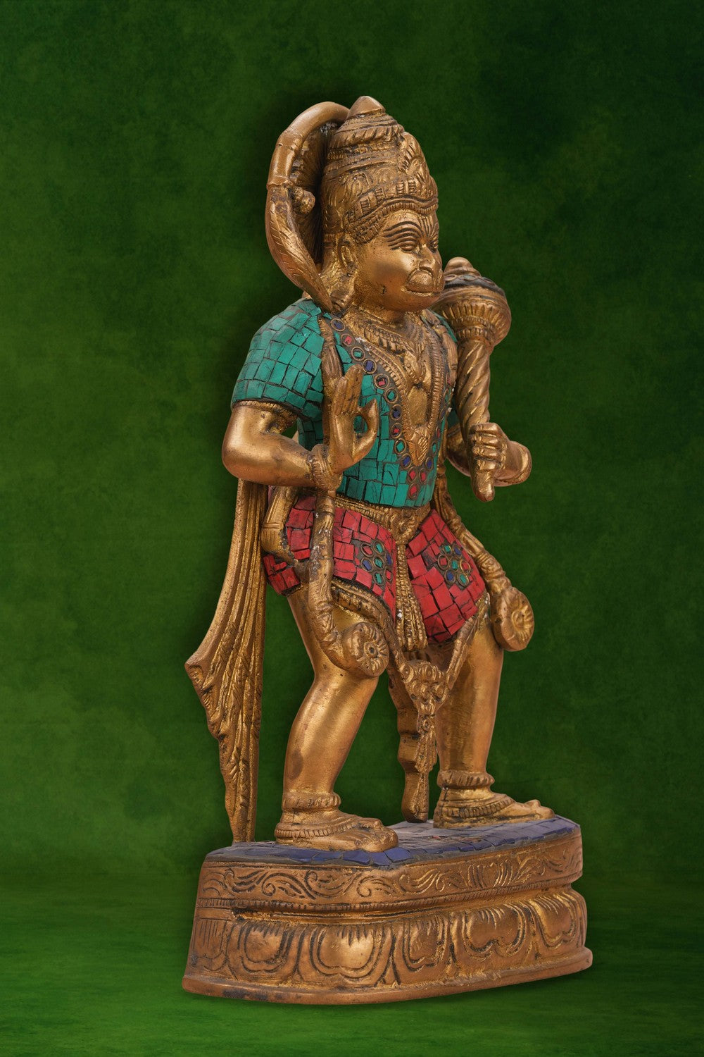 Image of A Brass Hanuman in a standing posture