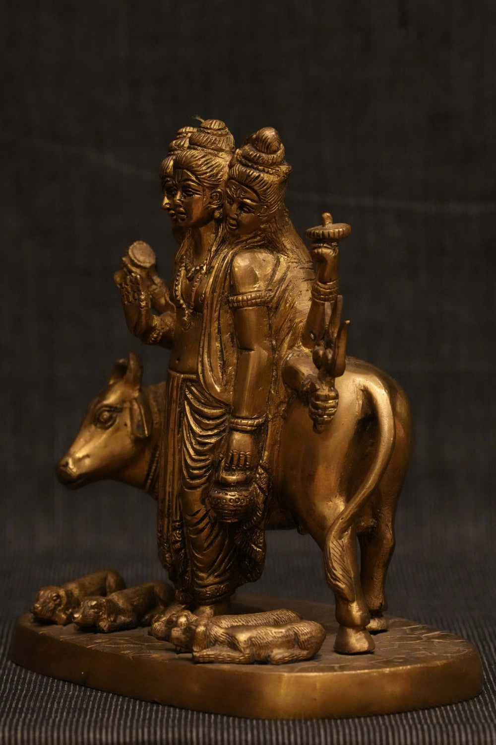 Image of Brass idol of Dattatreya