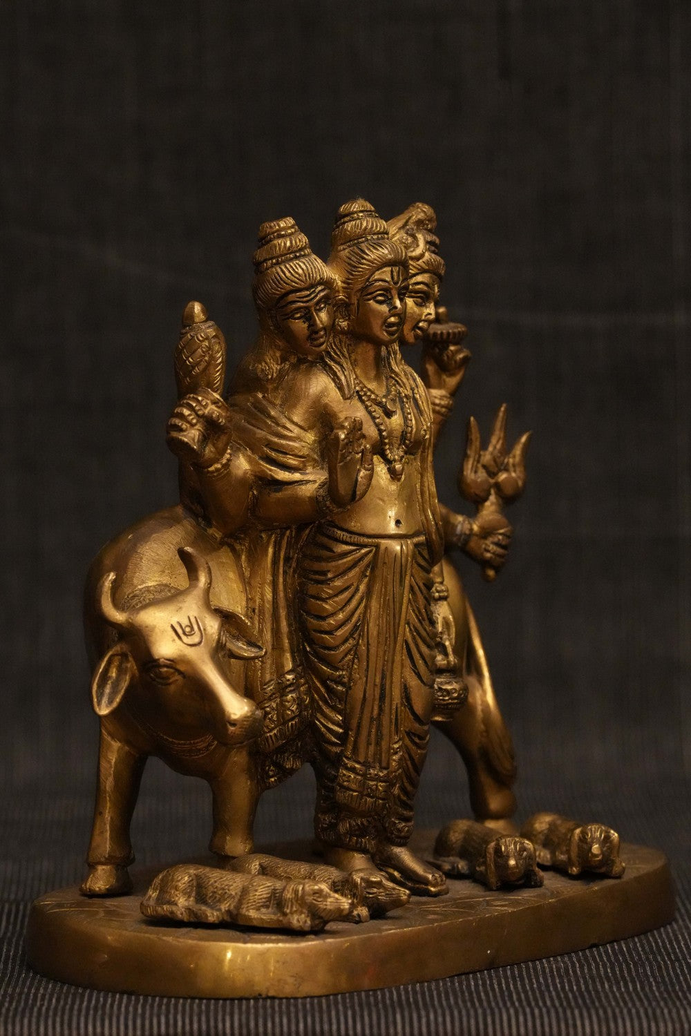 Image of Brass idol of Dattatreya