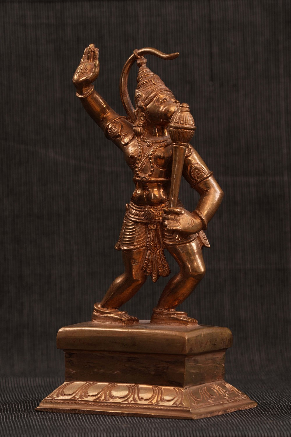 Brass Jai Sri Ram Hanuman Ji ki Gada Idol for Temple