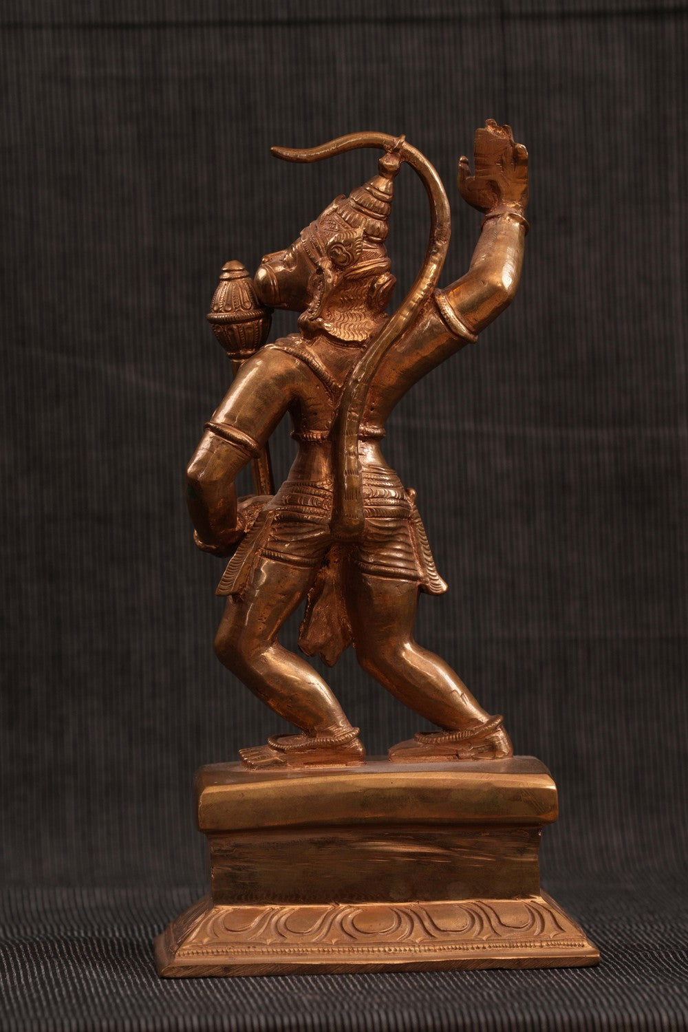 Brass Jai Sri Ram Hanuman Ji ki Gada Idol for Temple
