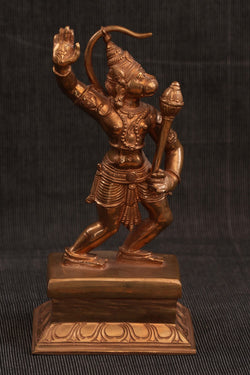 Image of Brass Jai Sri Ram Hanuman Ji ki Gada Idol for Temple
