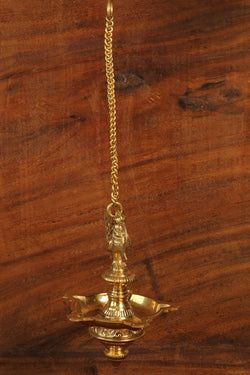 Collection of Peacock Design Brass Hanging Diya in a gallery layout