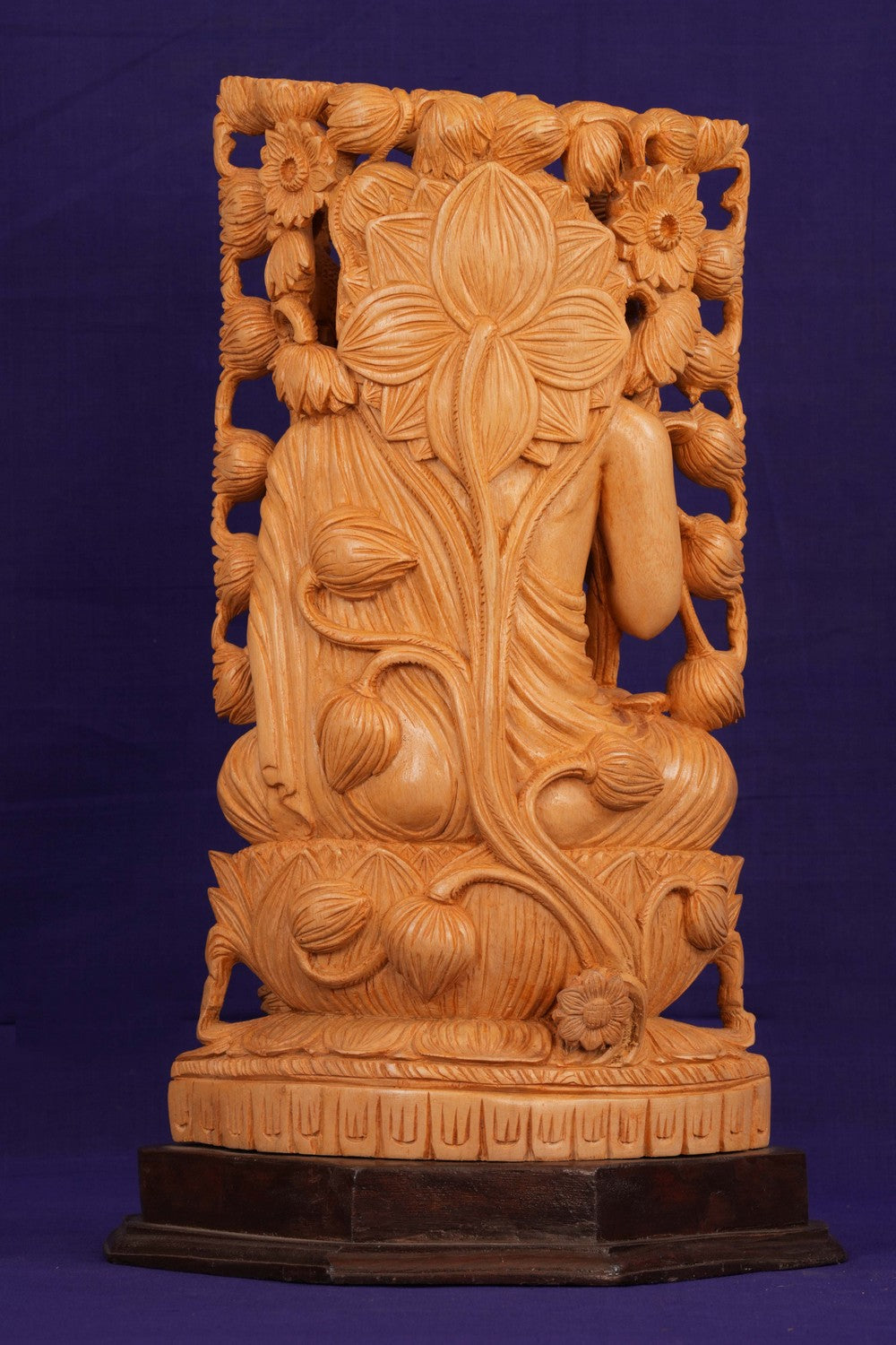 Image of Wooden Buddha Standing Sculpture
