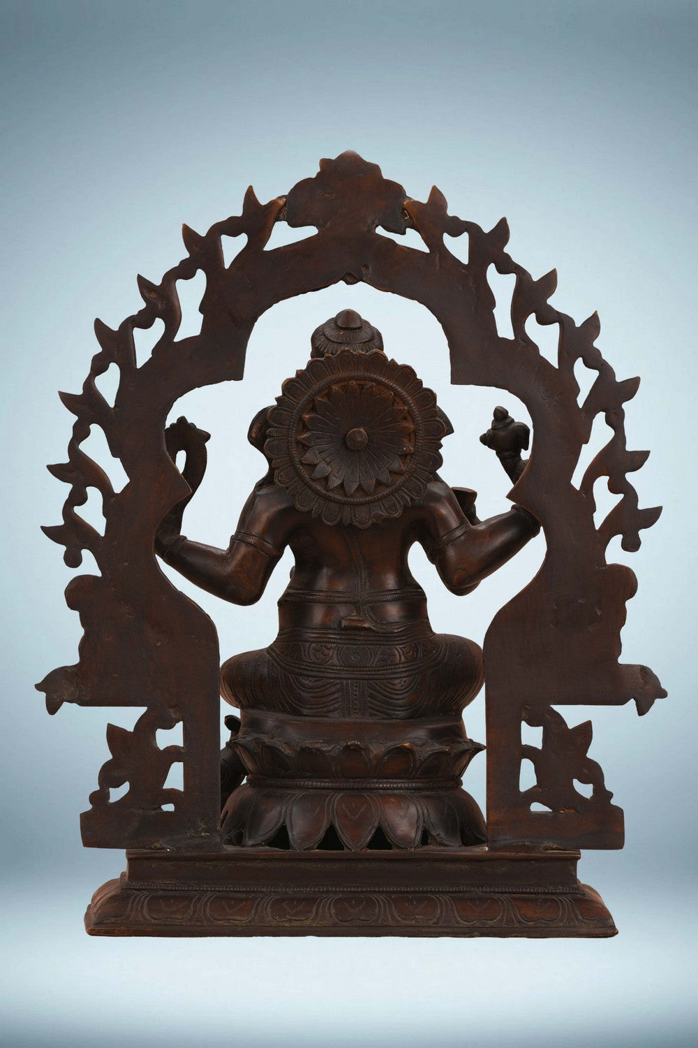 Image of Brass Lord Ganesh Idol With Temple Arch