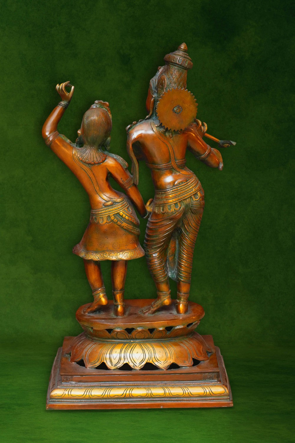 Image of Brass Goddess Radha and Lord Krishna