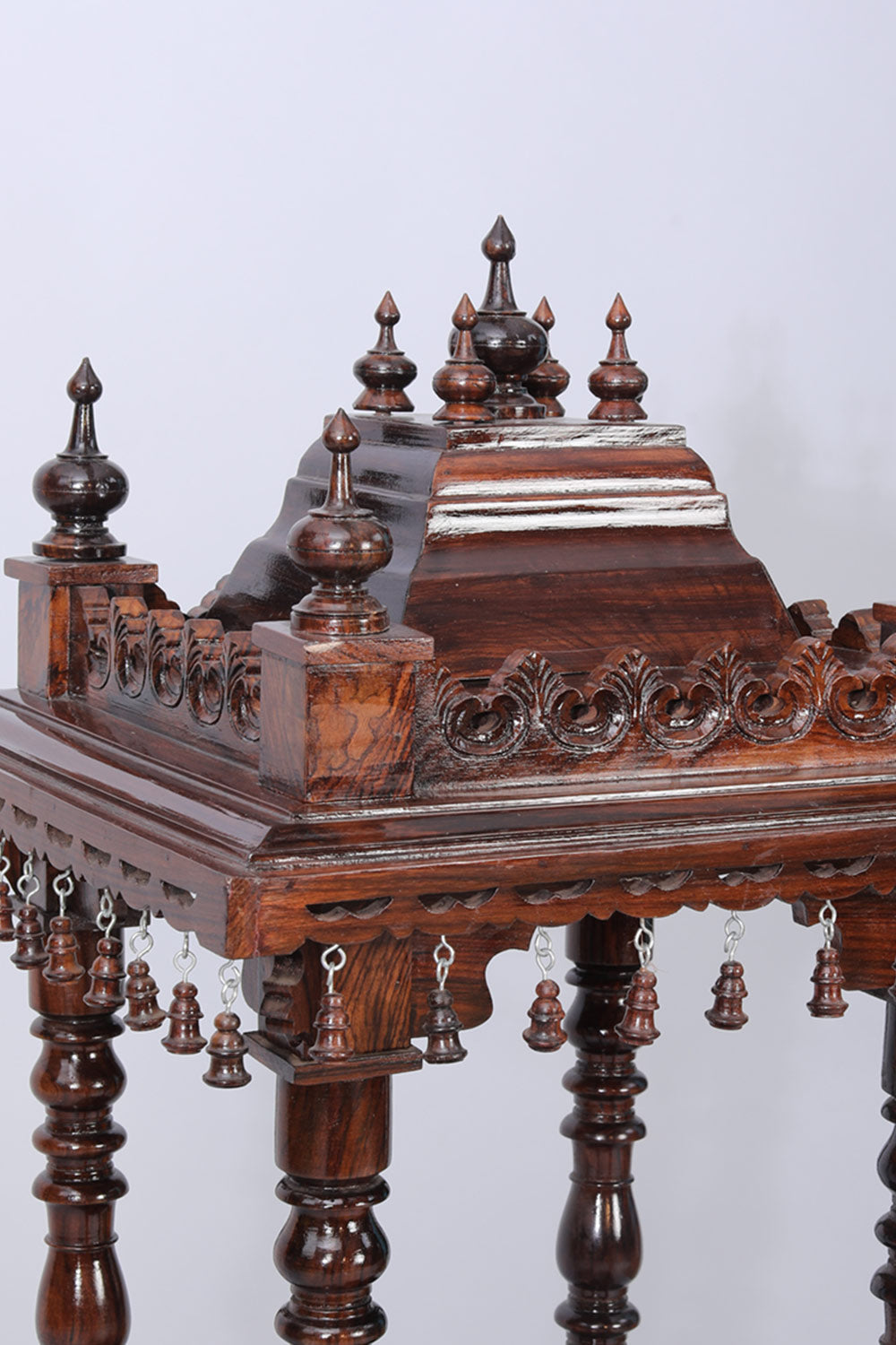 Rose Wooden Handcrafted Pooja Mandir