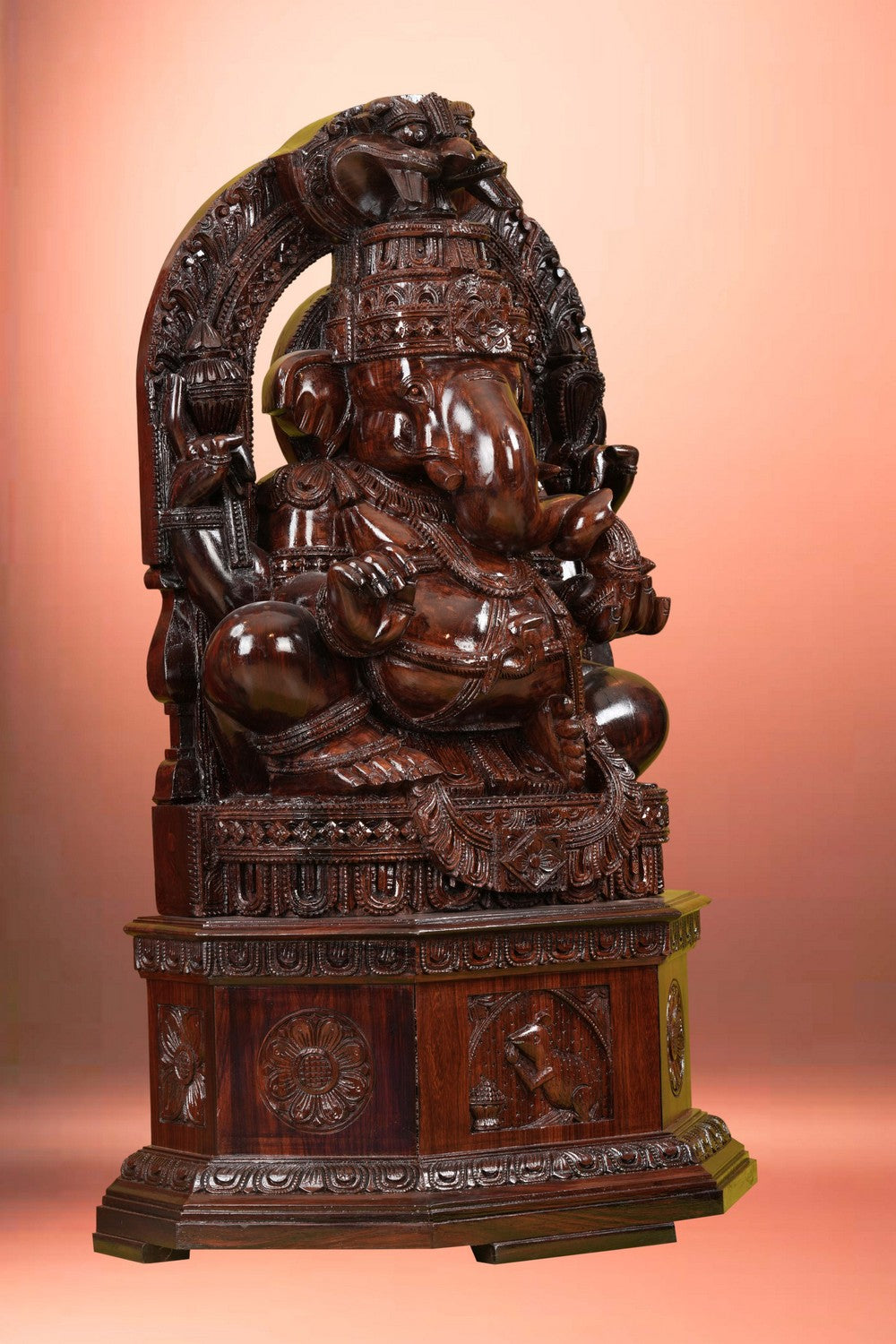 Image of Lord Ganesh Statue in Rose Wood