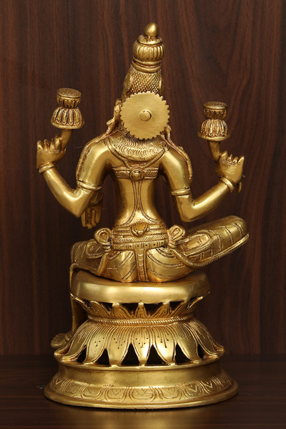 Collection of A Unique Style Handcrafted Brass Lakshmi Idol in a gallery layout