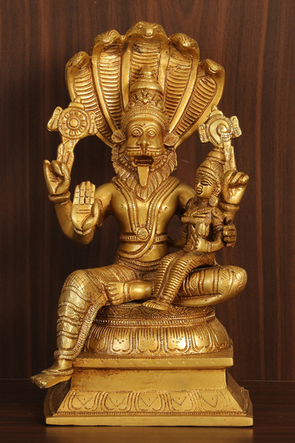 Image of Brass Lord Shri Lakshmi Narasimha Idol