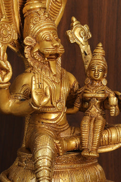 Image of Brass Lord Shri Lakshmi Narasimha Idol