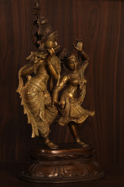 Image of Brass Radha Krishna Idol