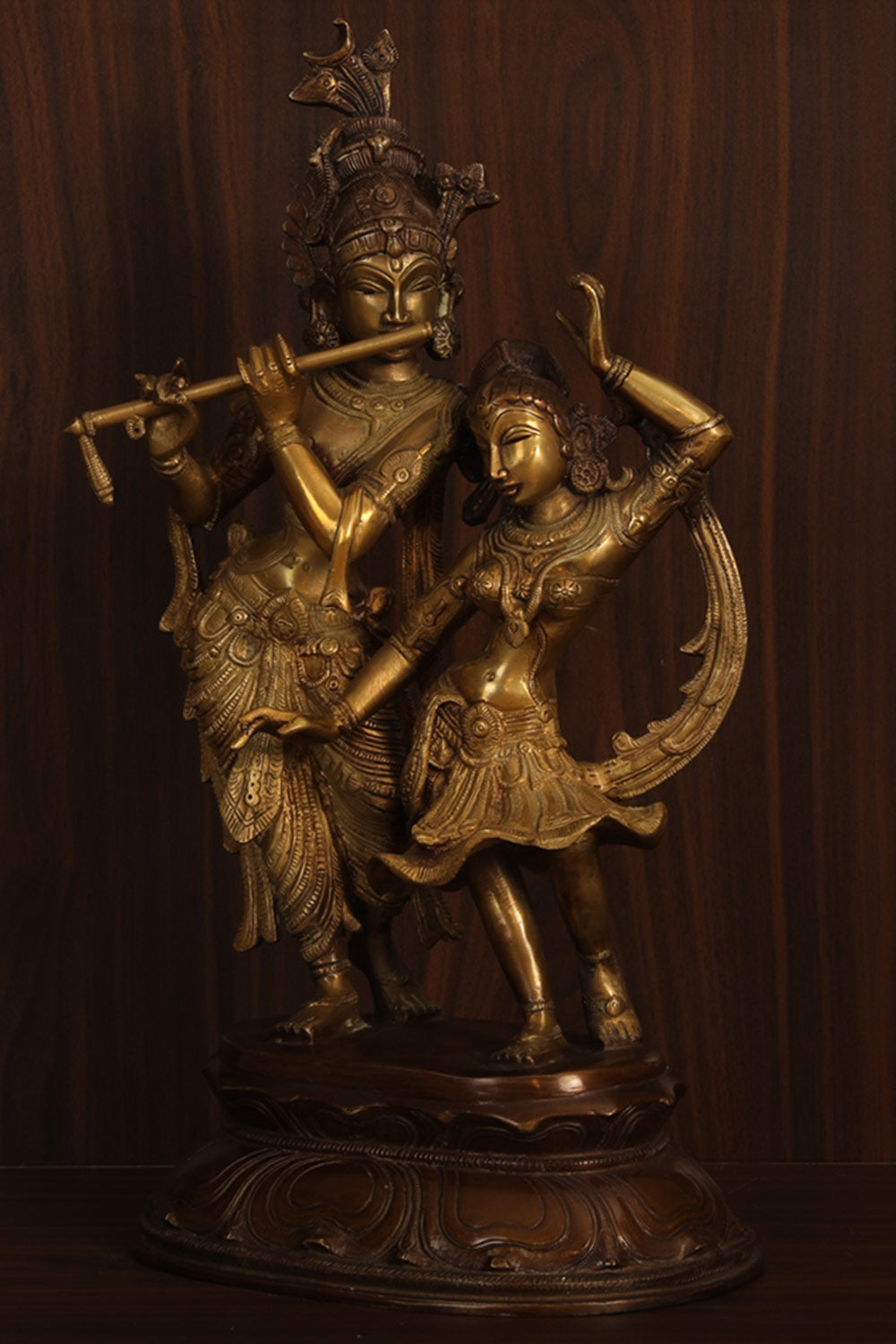 Image of Brass Radha Krishna Idol