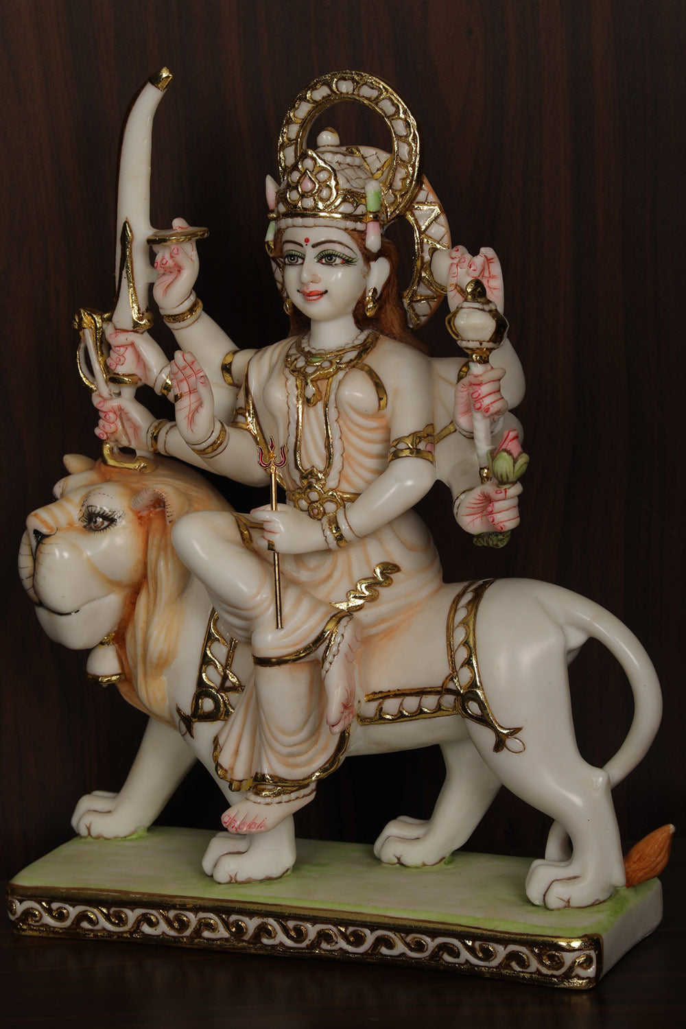 Collection of Cultured Marble Maa Durga Idol in a gallery layout