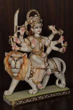 Collection of Cultured Marble Maa Durga Idol in a gallery layout