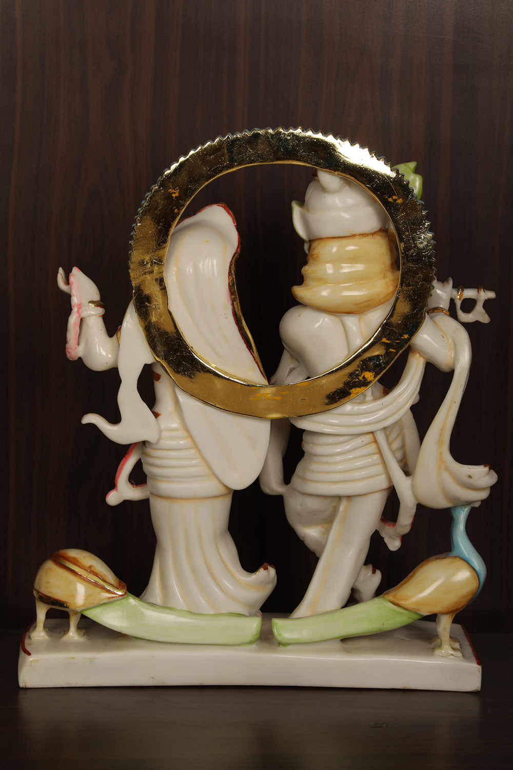 Collection of Cultured Marble Radha Krishna Statue in a gallery layout