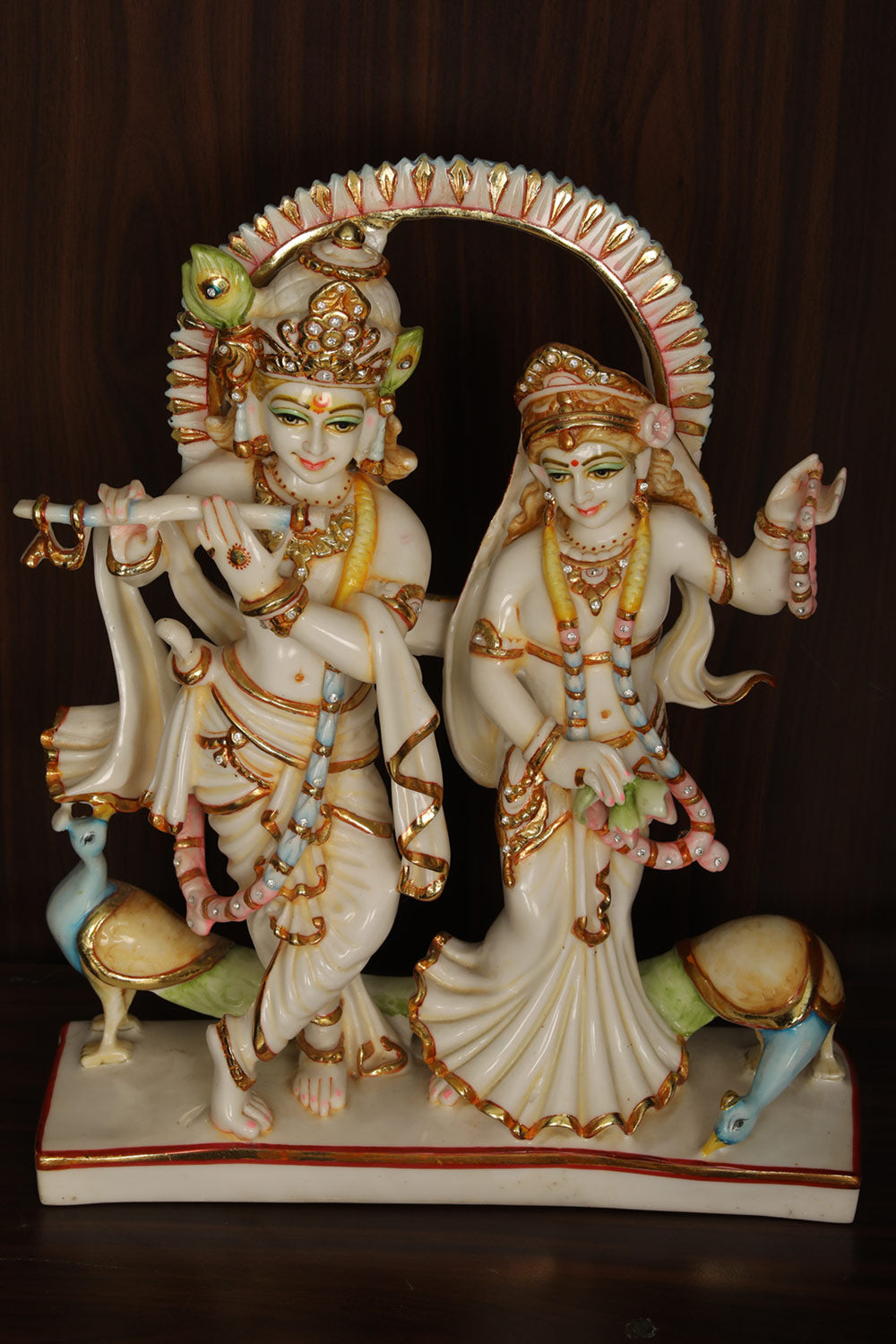 Image of Cultured Marble Radha Krishna Statue