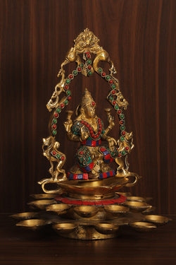 Collection of Brass Shri Maha Lakshmi Idol in a gallery layout