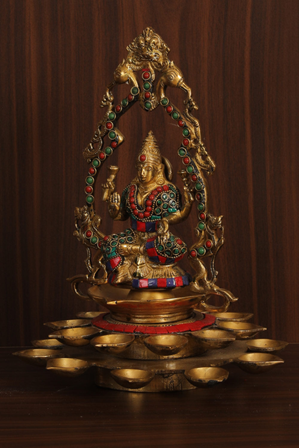 Image of Brass Shri Maha Lakshmi Idol