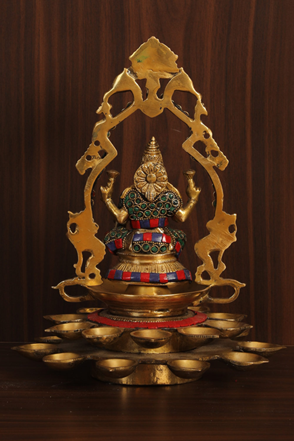 Image of Brass Shri Maha Lakshmi Idol