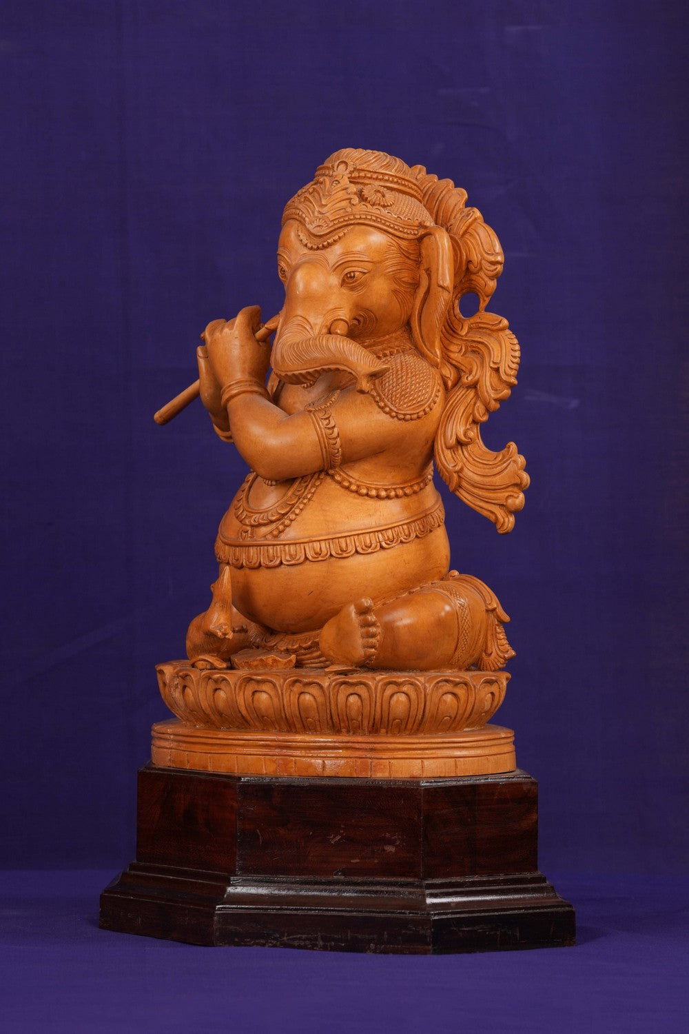 Wooden Lord Ganesh Statue