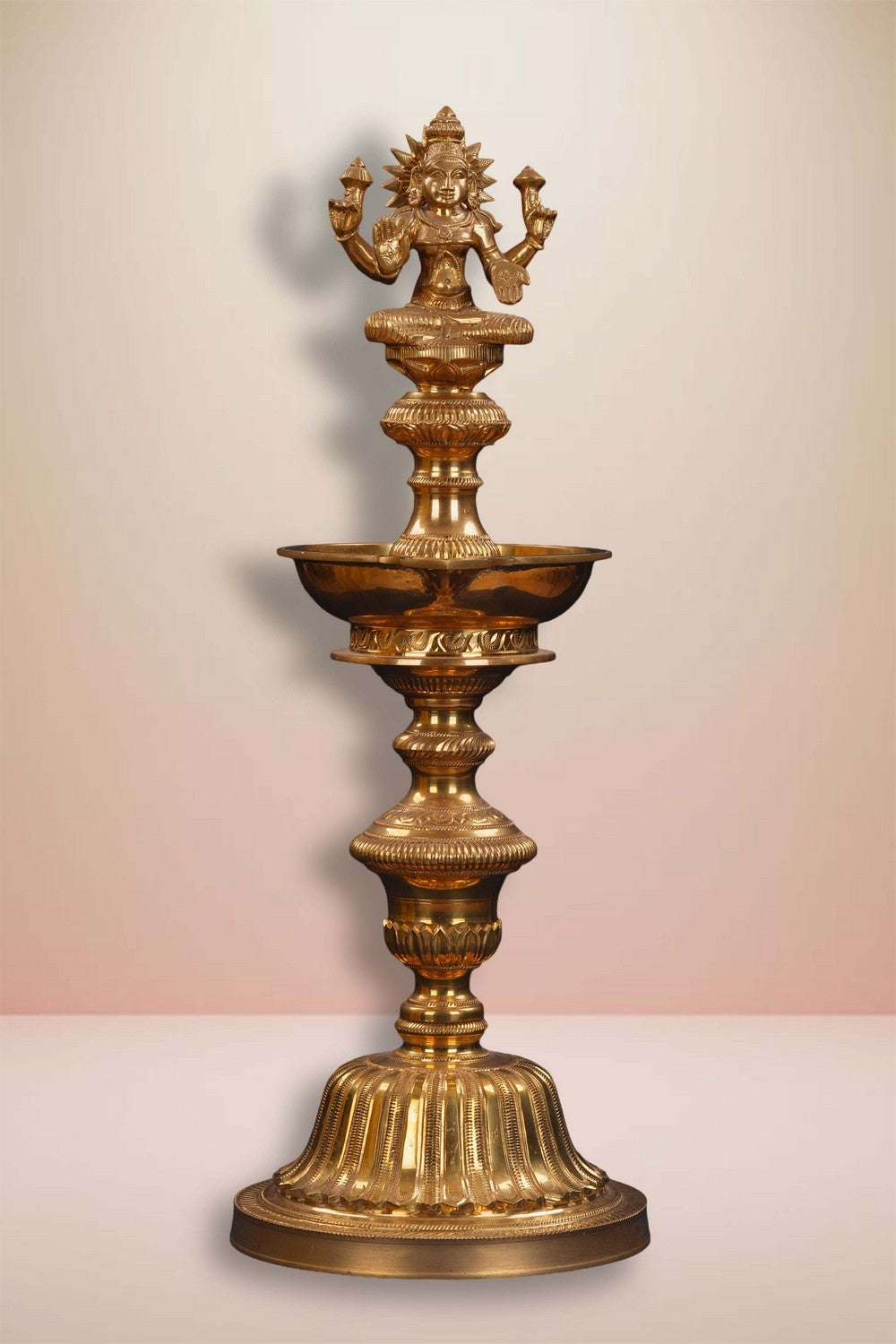 Image of Vintage Brass Lakshmi Diya
