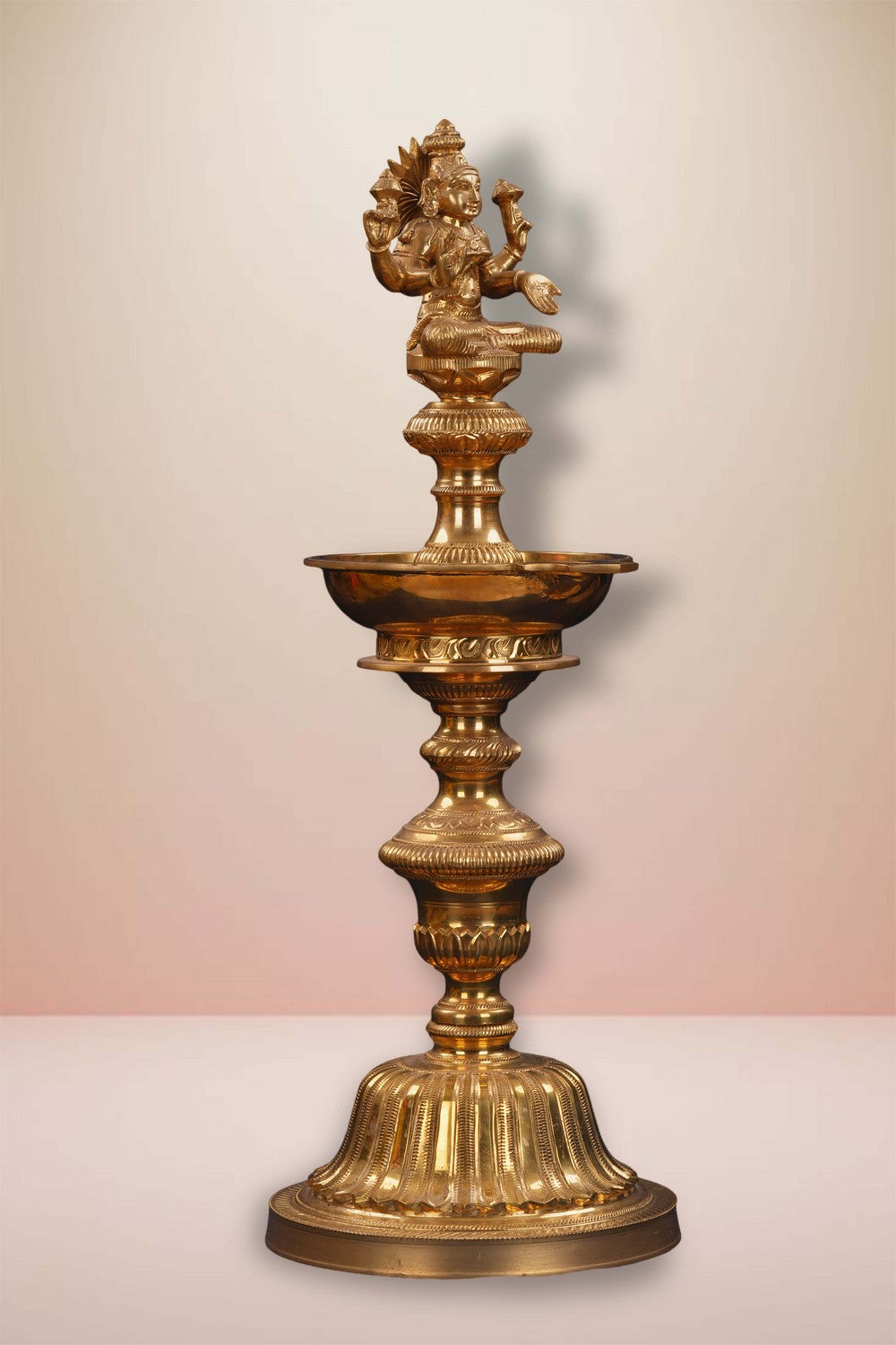 Image of Vintage Brass Lakshmi Diya