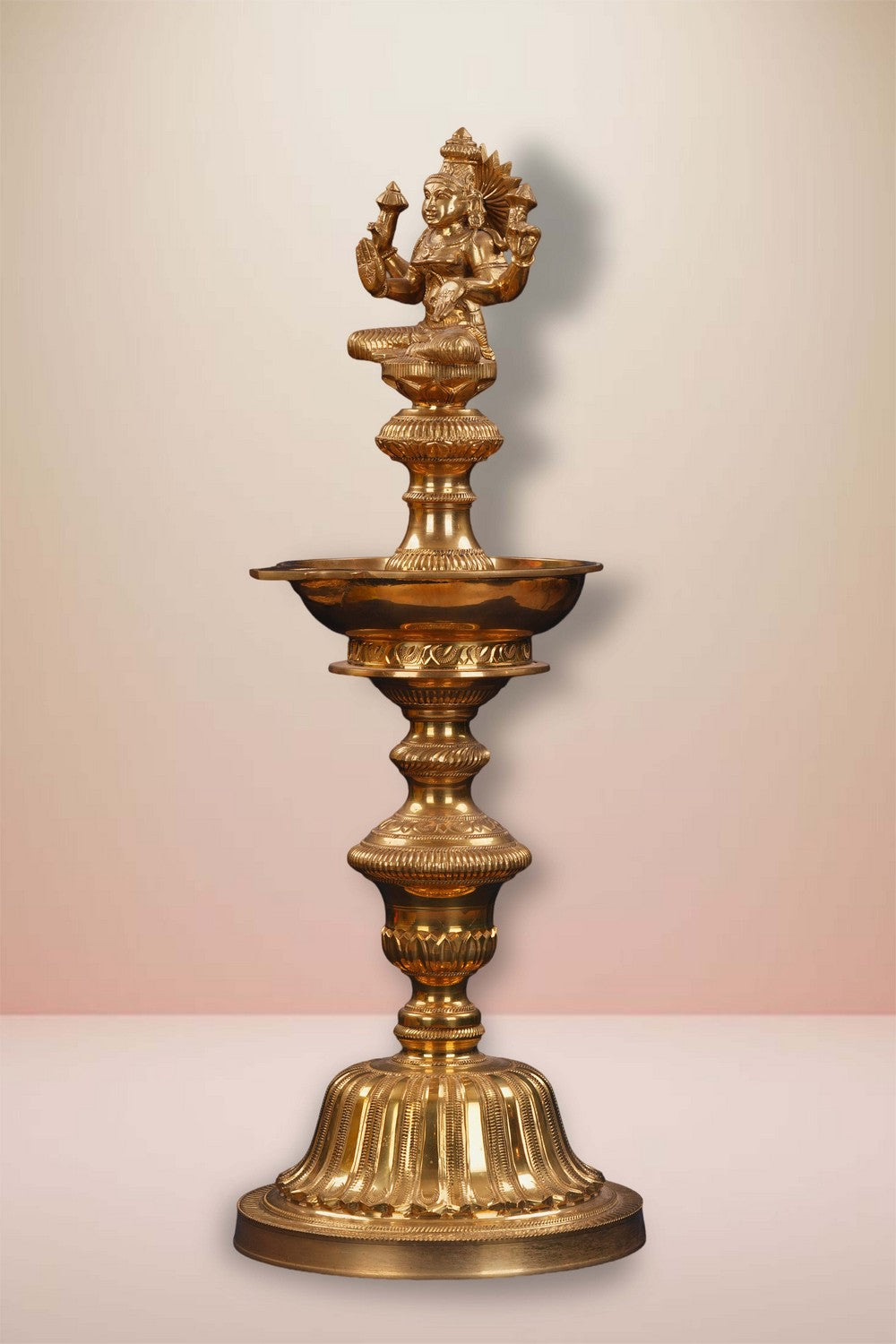 Image of Vintage Brass Lakshmi Diya
