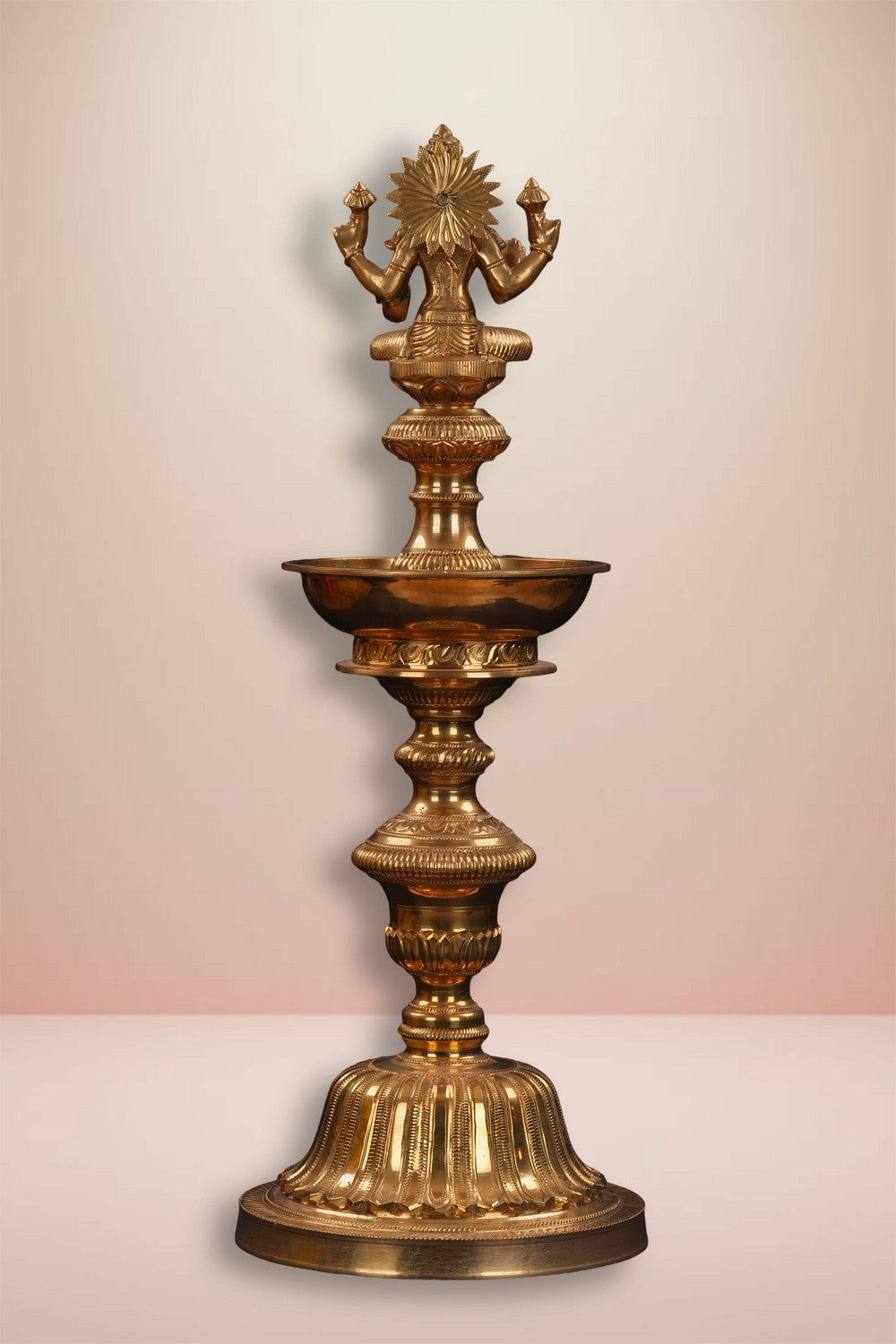 Image of Vintage Brass Lakshmi Diya