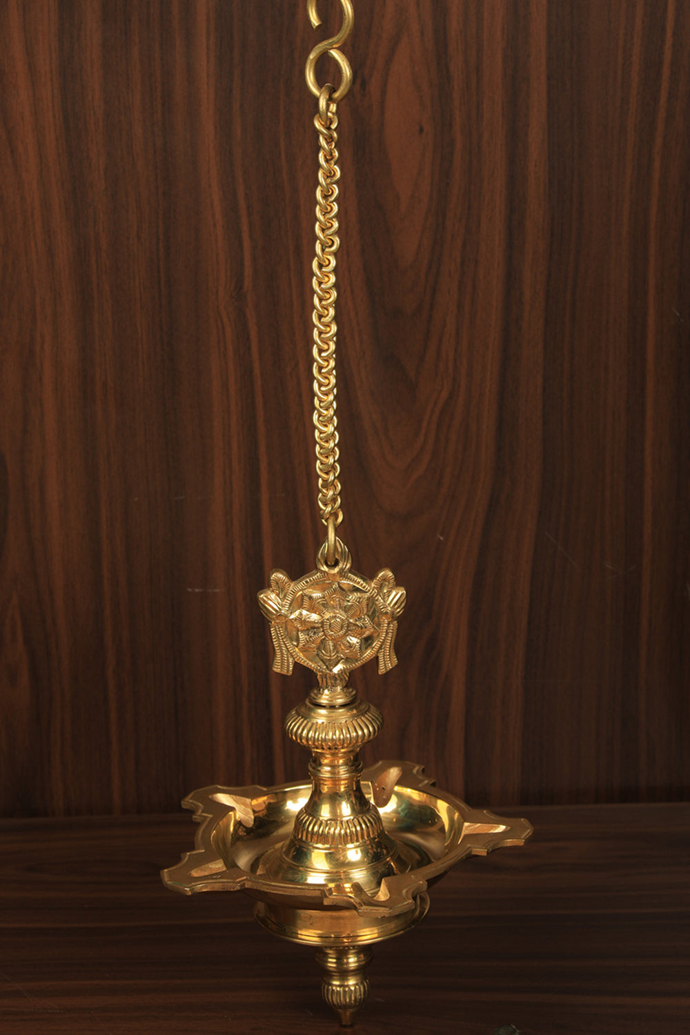 Image of Antique Brass Shank Chakra Hanging Lamp