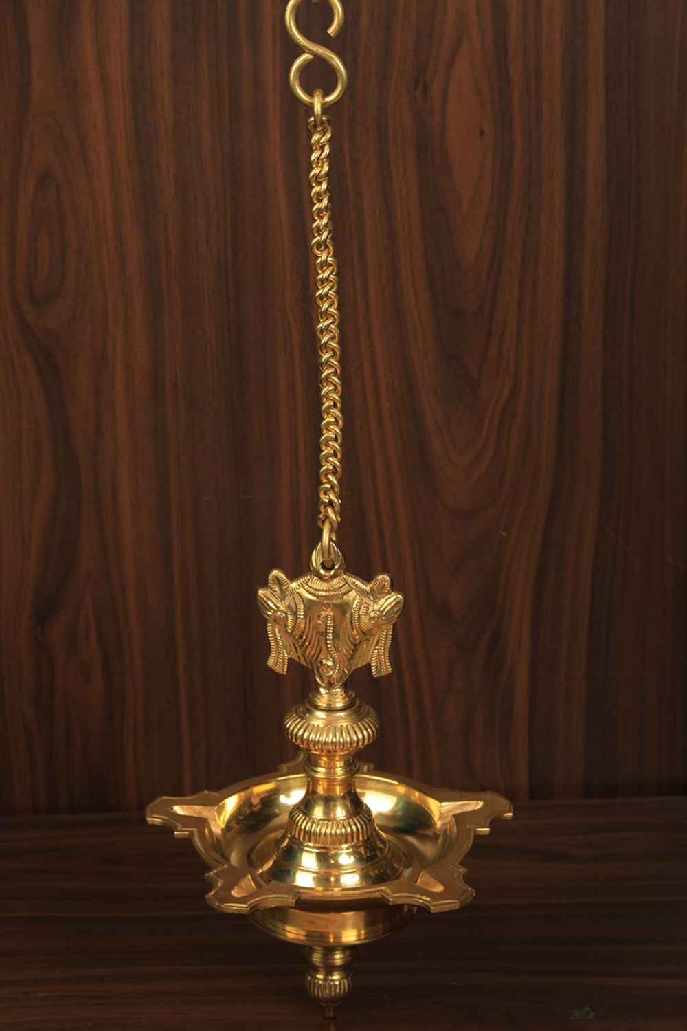 Image of Antique Brass Shank Chakra Hanging Lamp