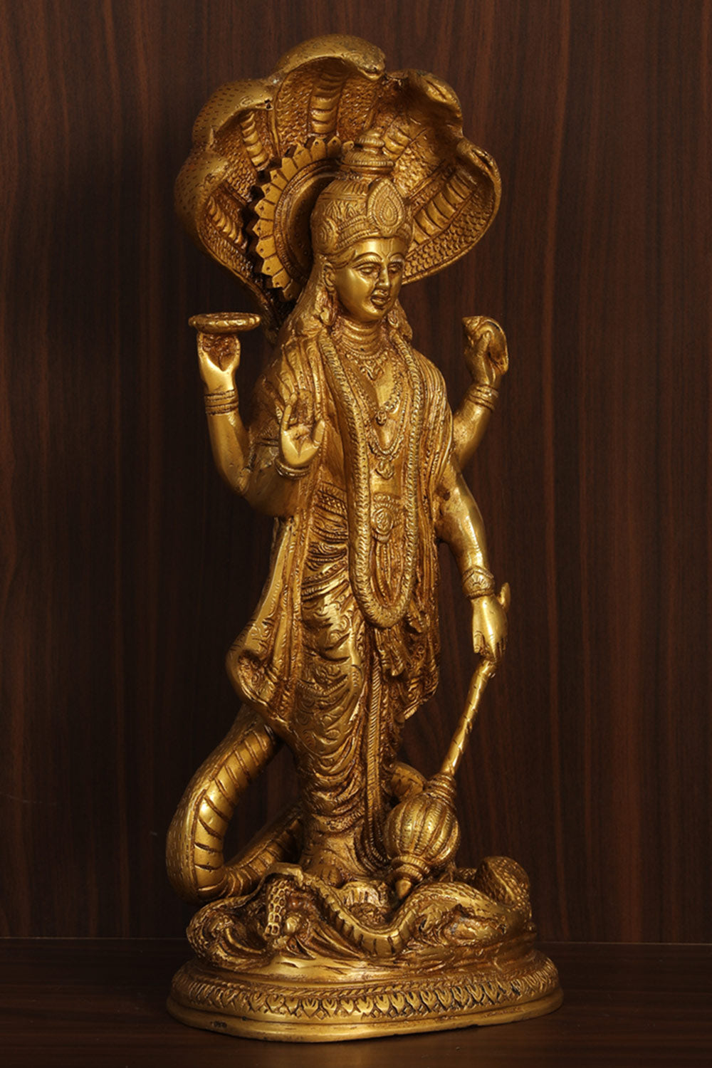 Image of Brass Lord Vishnu Idol