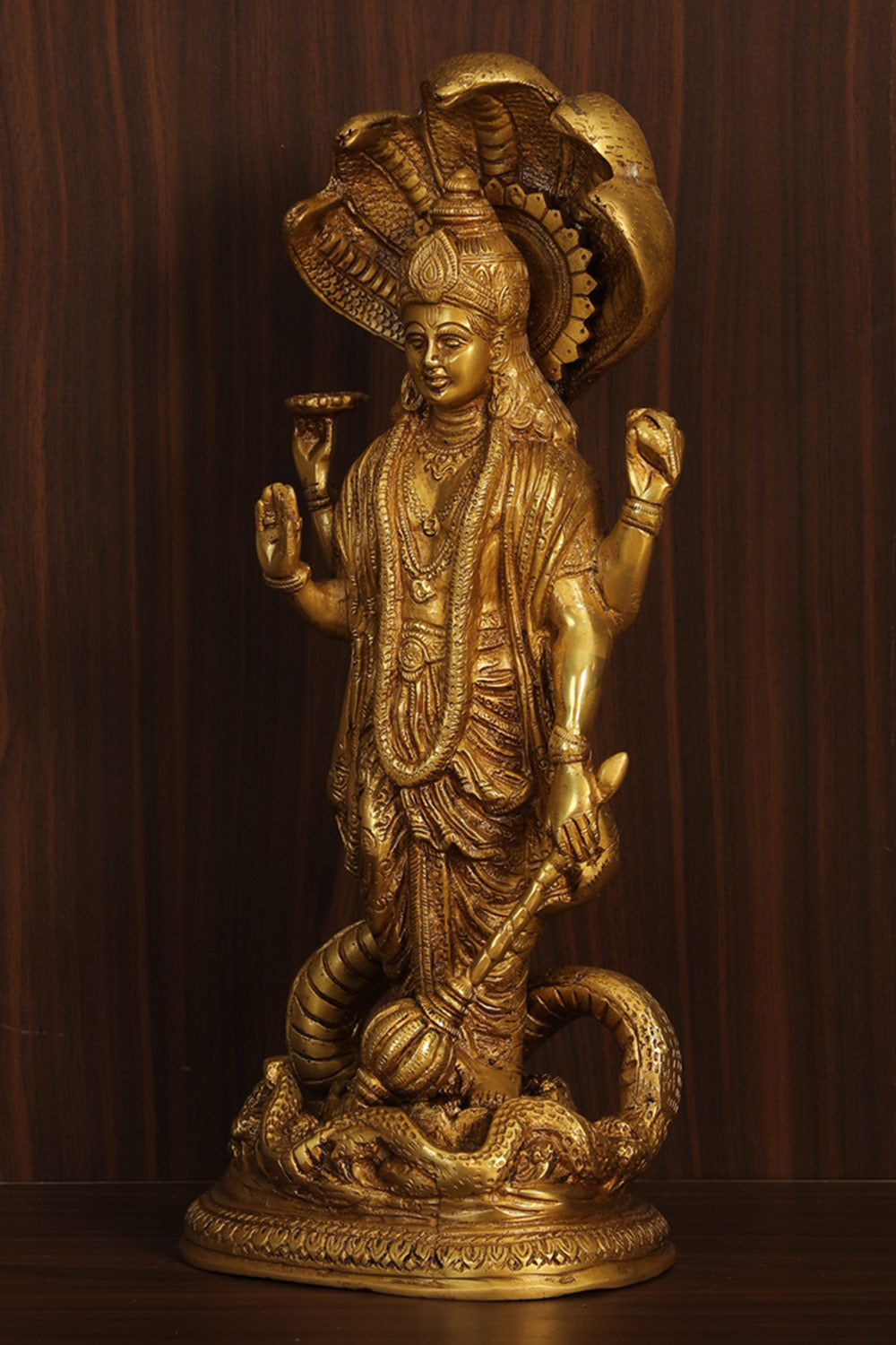 Image of Brass Lord Vishnu Idol