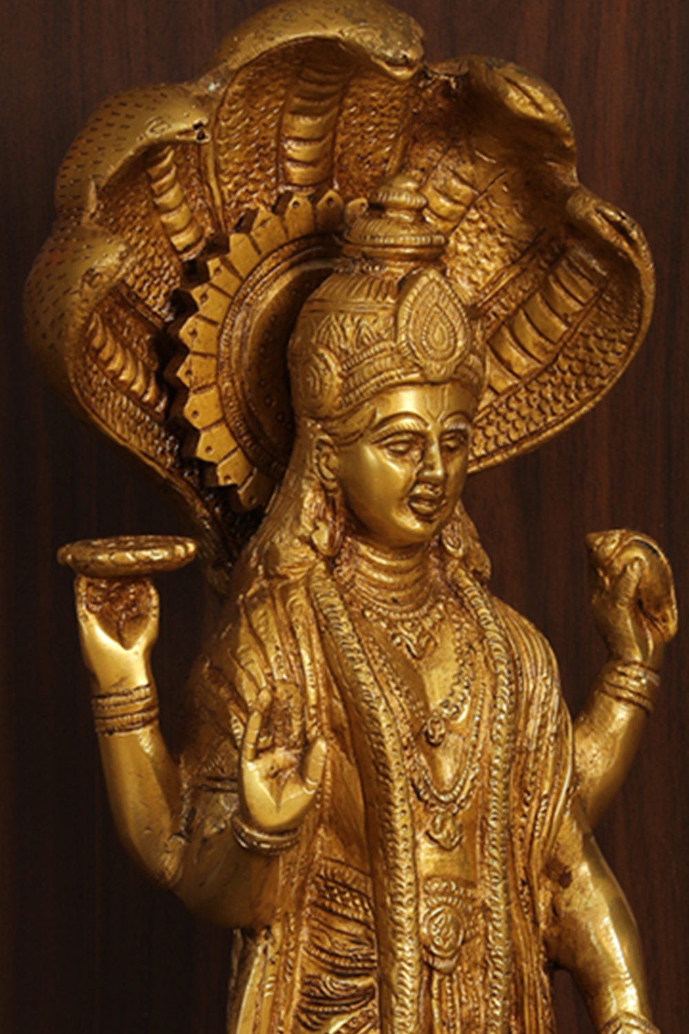 Image of Brass Lord Vishnu Idol