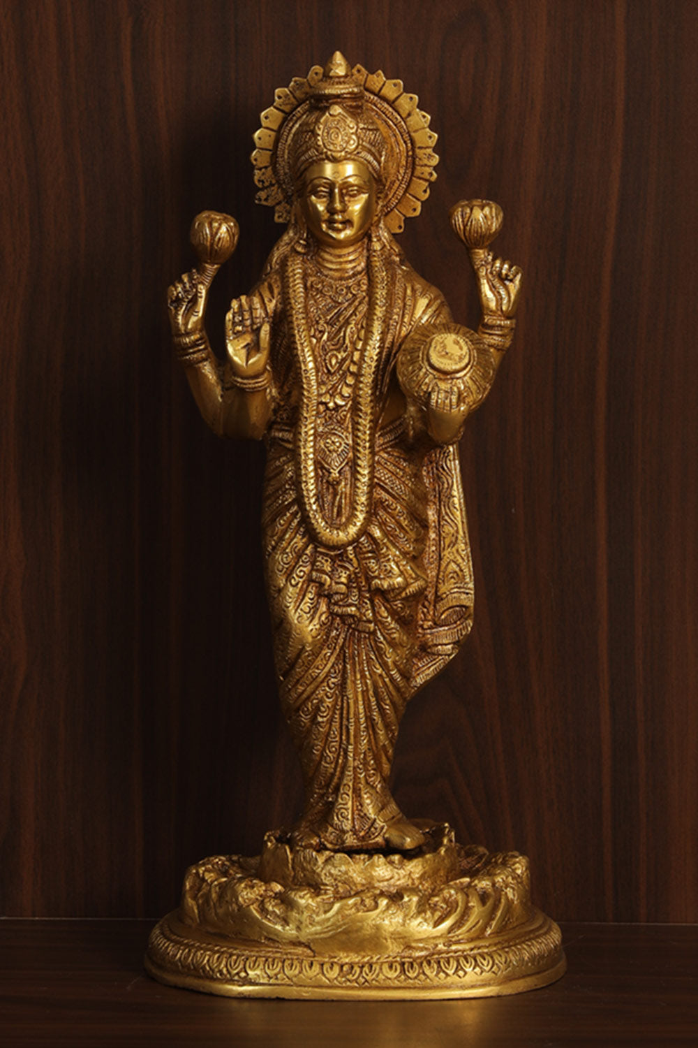 Brass Goddess Dhan Lakshmi Idol